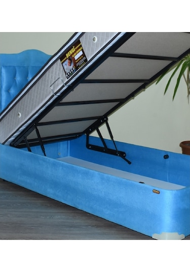 Bengimobilya Baza Başlık Ful Ortopedi Pamuk Pedli Yatak Taytüy Mavi Silin Mode