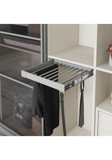 Starax Pantolonluk. Kemerlik. Kravatlık Teleskopik Frenli 75cm Gr Gri