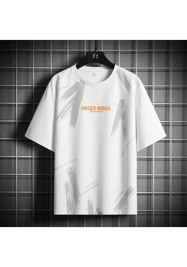 Erkek Kısa Kollu Tişört, 6886 Beyaz Diğer