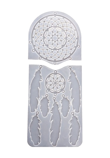 Qingmipy Büyük Rüya Yakalayıcı Silikon Kalıpları Dıy Seti Ev Dekorasyonu Pencere Ve Duvar Asılı Süsü Çok Renkli