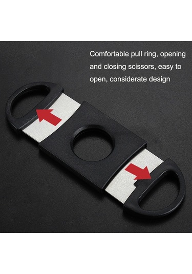 Sones 5 Adet Mini Siyah Paslanmaz Çelik Çift Taraflı Puro Makası Puro Kırıcı Diğer