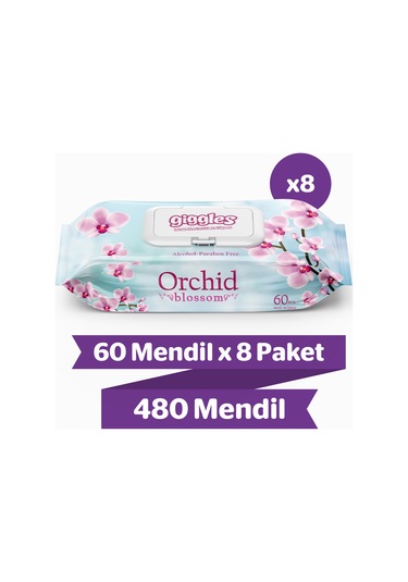 Giggles Orkide Kokulu Islak Havlu 8 X 60'Lı