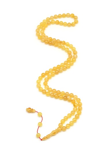 Kehribar 99'lu Tesbih 6 Mm Küre Kesim