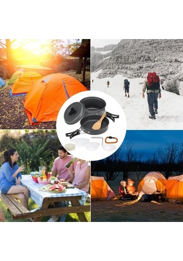 Ulzyvf Yürüyüş Mutfak Ekipmanları Takımı Skycity, 10 Renkli, Kamp Ve Kamp Ekipmanları Çok Renkli