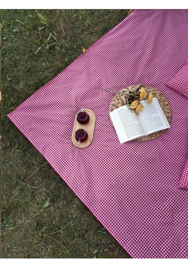 Gün Batımı Masa Piknik Örtüsü Sofra Bezi 160 X 160 , 4 Minder 40 X 40 Set Leylak