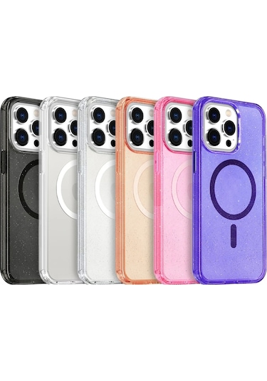Csmtex 7 Joko Apple Uyumlu iPhone 14 Pro Max Star Magsafe Kapak - Şeffaf
