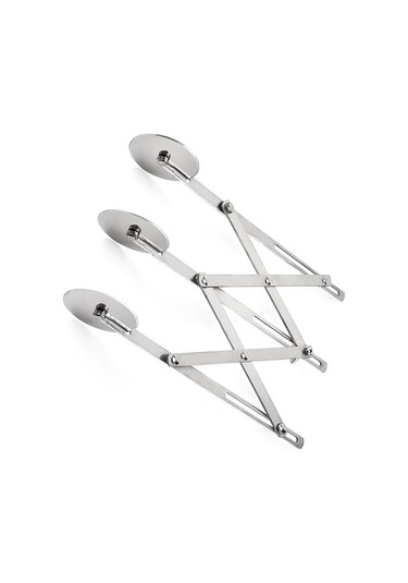 Sones Paslanmaz Çelik Geri Çekilebilir Çok Amaçlı Pizza Bıçağı, Stil: 3 Tekerlekli Diğer