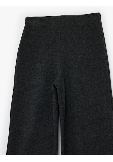 Koton Standart Bel Geniş Paça Pantolon Antrasit 6sak40037ek Antrasit