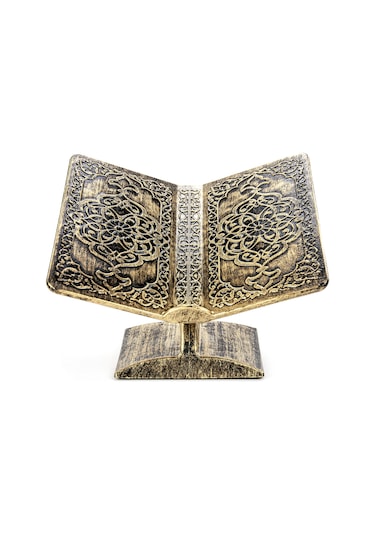 Plastik Rahle Dergah Rahle Masa Üstü Rahle Desenli Altın