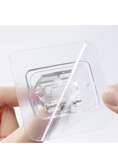 Hfambition Duvar Delik Yok Paspas Çubuk Braketi, Otomatik Yapışkan Arka Yüzü İle Banyo-mutfak Uygun, Abs Malzeme, 2 Adet