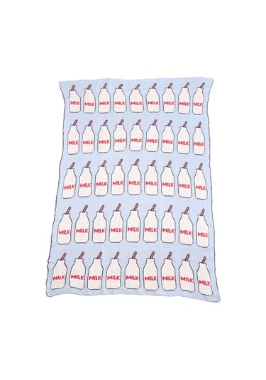 Suntek Bebek Çocuk Örgü Çok Amaçlı Battaniye L-130X110Cm Açık Mavi