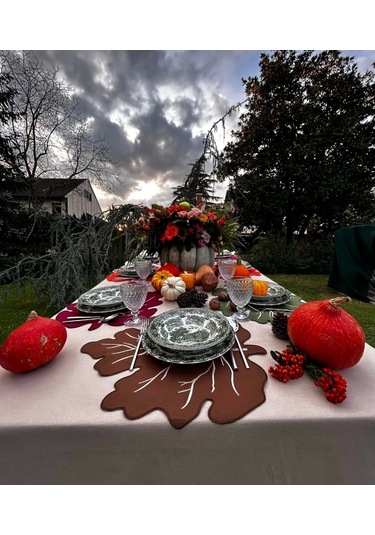 Yaprak Model 4 Kişilik Amerikan Servis Kahverengi