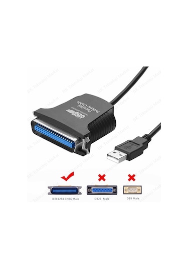 Usb/Lpt Paralel Port Ieee 1284 Yazıcı Adaptör Kablosu