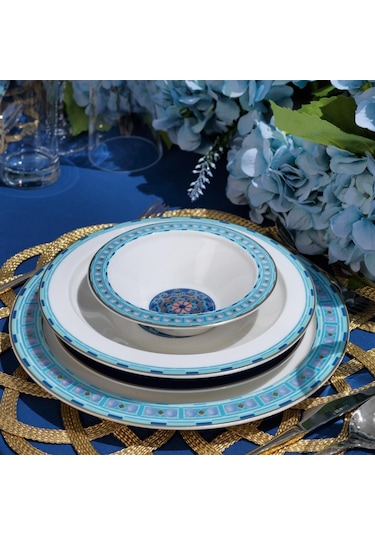 Schafer Tılsım Sapphire Yemek Takımı 60 Parça-turkuaz