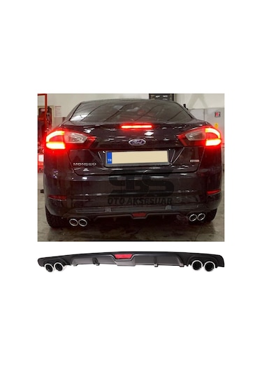 Ford Mondeo MK4 Difüzör Arka Tampon Eki 4 Egzoz Çıkışlı Siyah