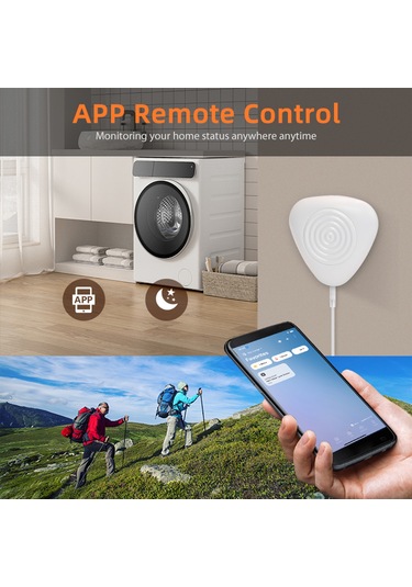 Padalink Zigbee Ve Homekit Uyumlu Akıllı Su Kaçak Tespit Cihazı - Ses Kontrolü, Yüksek Hassasiyetli Gerçek Zamanlı Algılama Nas-ws11b
