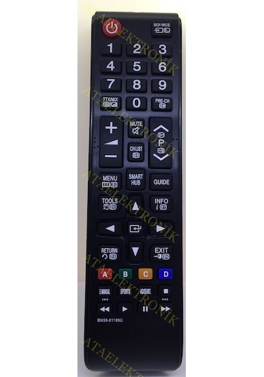 Samsung Uyumlu Kısa Smart Hub Tuşlu Akıllı Led Tv Televizyon Kumand Mz