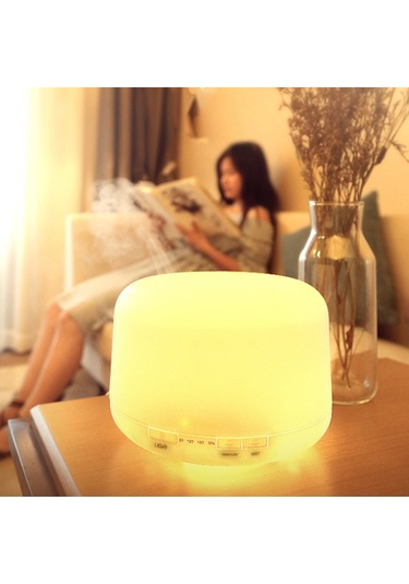 Suofeng 500ml Uyumlu Led Işık Ve Uzaktan Kumanda İle Ultrasonik Nemlendirici Aromaterapi Dağıtıcı Avrupa Standartı