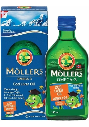 Möller's Cod Liver Oil Balık Yağı Şurubu 150ml Tutti Frutti