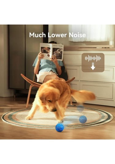 Cheerble Akıllı Köpek Oyuncağı - Şarjlı, Mavi, 7x7x7 Cm, İnteraktif Hareketli Top