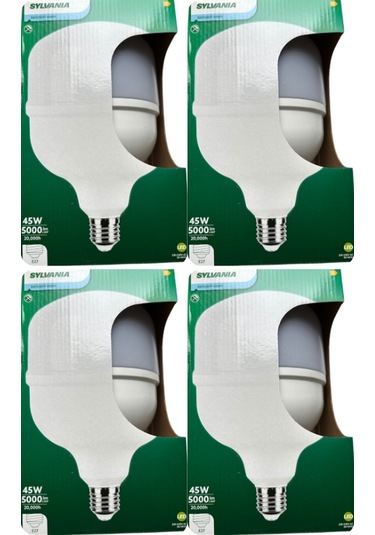4 Adet Sylvania 45w 6500k Beyaz Işık E27 Duylu Kalın Duy Torch Led Ampul