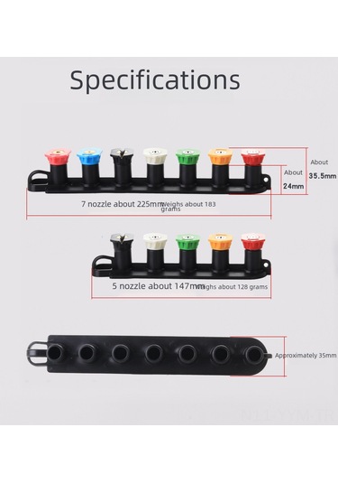 Geeksen Yüksek Basınçlı Çelik Fön Şekilli Sprey, 7 Renkli Taban Kilitli Ayna, Araba Yıkama Ve Temizlik İçin Uygun