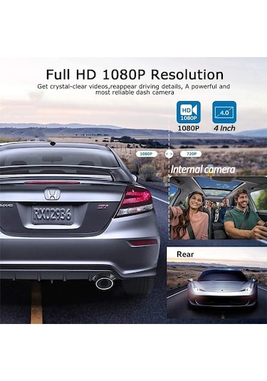 Createtech 3kanallı Çizgi Kamera 1080p Araba Kamera Wifi Video Kaydedici Ön X293-no Wifi-2cam