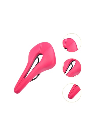 Suntek Bisiklet Eyeri Yumuşak Pu Deri Koltuk Yeni Başlayanlar Pembe