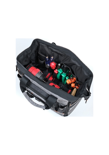 Profesyonel Tel Destekli Tam Açılır Su Geçirmez 31 Bölmeli Plastik Tabanlı Alet Takım Çantası