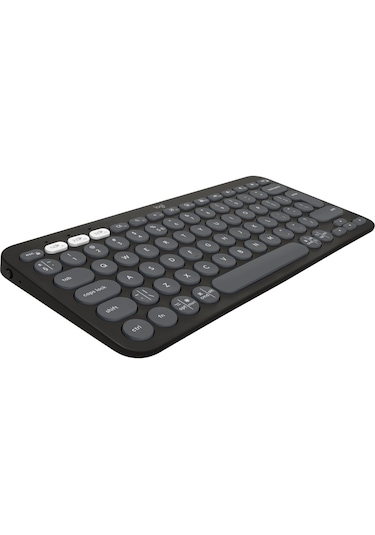 K380s Pebble Keys 2 Çoklu Cihaz Özellikli Bluetooth İngilizce Q