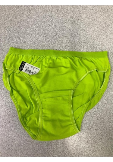 12'li Paket Bayan Kadın Düz Fosforlu Bikini Külot Asorti Kilot 001