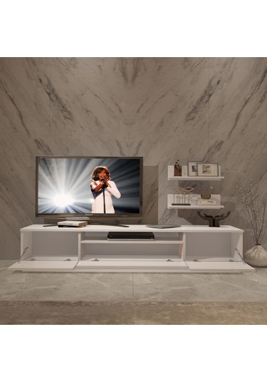 Decoraktiv Trio 4 Mdf Tv Ünitesi Tv Sehpası Beyaz