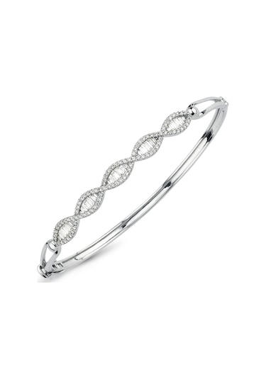 Nadias Jewellery Baget Sarmalı Pırlanta Bileklik