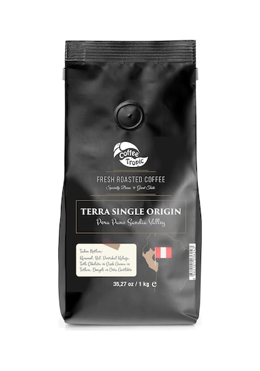 Coffeetropic Terra Single Origin Peru Puno Sandia Valley Çekirdek 1 KG