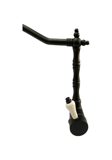 Rudi Armatür 360 Döner Gövdeli Üstün Kalite Pirinç Malzeme Rustik Eviye Bataryası Siyah