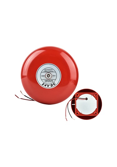 Geeroyoo 24v Aluminyum Kasa Su Geçirmez Yangın Alarm Zili, 90db Yüksek Sesli Uyarı Fonksiyonu