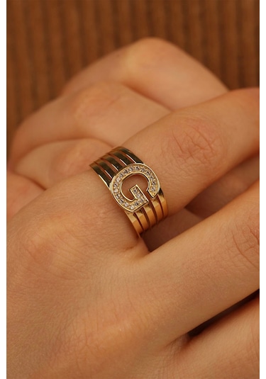 Çgk Çiğdem Gürel Kuyumculuk G Harf Altın Yüzük Gold
