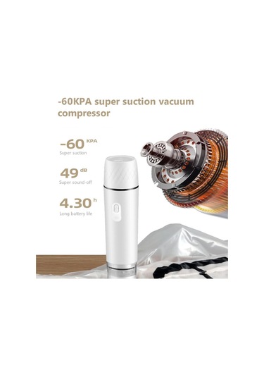 Sones El Tipi Vakum Makinesi Şarj Edilebilir Gıda Muhafaza Sıkıştırma Depolama Makinesi