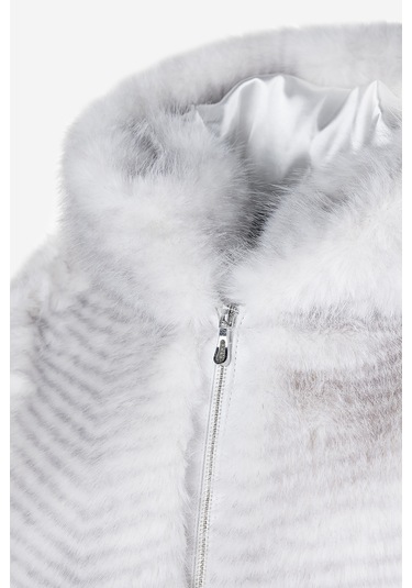 Valmenti Kadın Tekstil Beyaz Mont 616 5251 Bn Pls Mont Sk24/25 Beyaz Pelus Beyaz