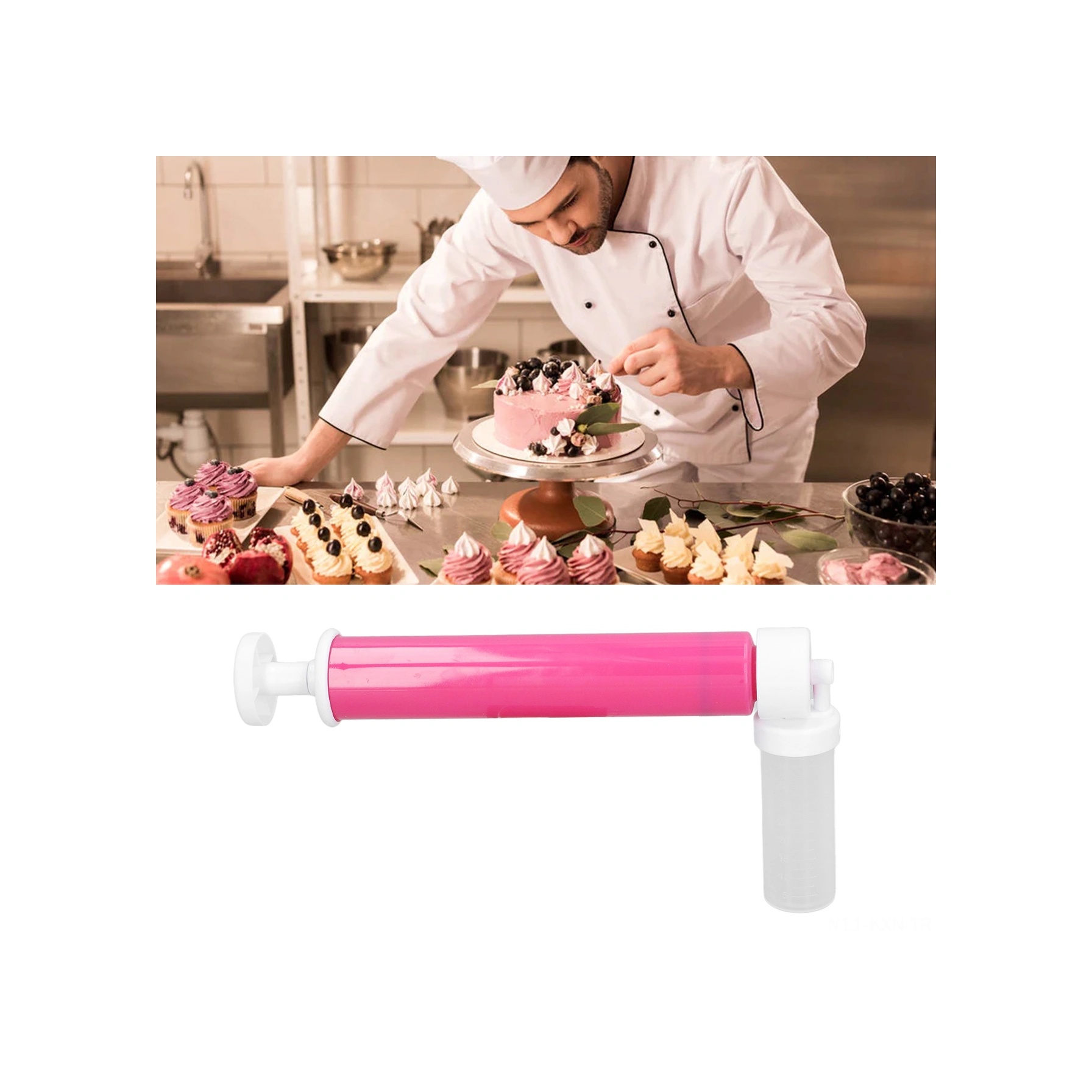 Kosona El İşlemli Pasta Boyama Spreyi, Profesyonel Pasta Dekorasyon Aleti, Kaçırmazsız, Kolay Kullanım, Ev Ve Mağaza Fırınlama Gereci