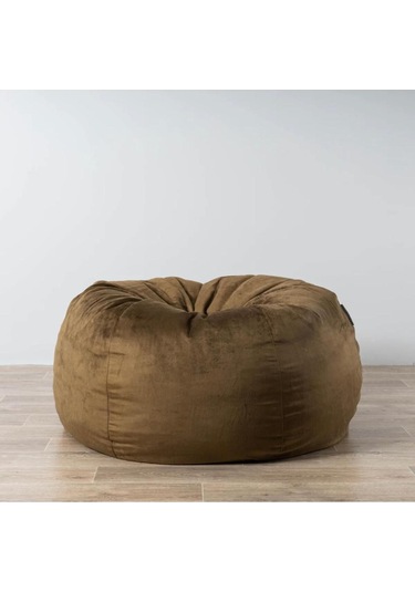 Good Night 12 Renk Gök Kuşağı Puf Armut Koltuk 100x100x50cm Kahve