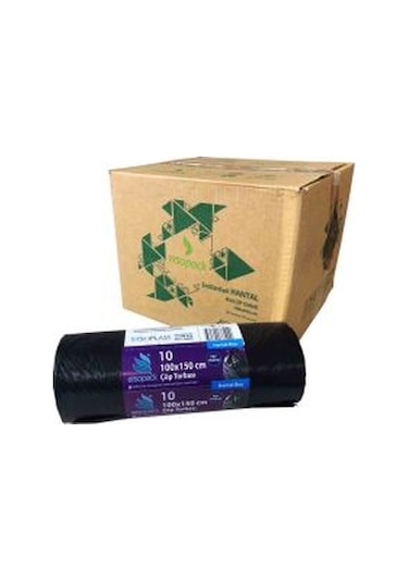 Ersopack Endüstriyel 100X150Cm Çöp Torbası 1 Koli 10 Rulo