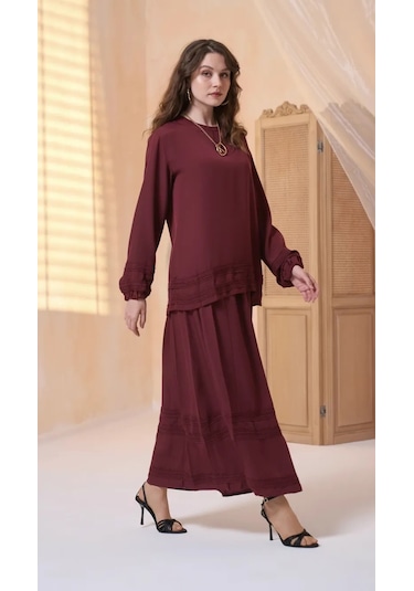 Misswhence Etekli Takım 39010 Bordo
