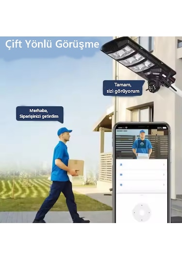 4g Kameralı 450watt Sokak Lambası - Sim Kart Tak/kullan