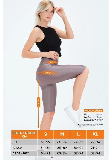 Enenstyle Fashıon Boutıque Yeni Sezon Özel Üretim Toparlayıcı Yüksek Bel Parlak Kumaş Iç Göstermeyen Dizüstü Spor Tayt Gri