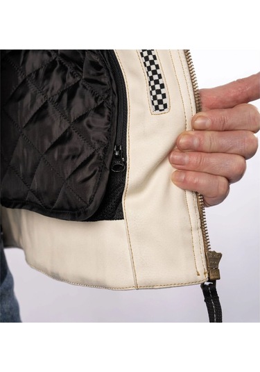 Icon Tuscadero 3 Korumalı Kadın Motosiklet Montu Beyaz