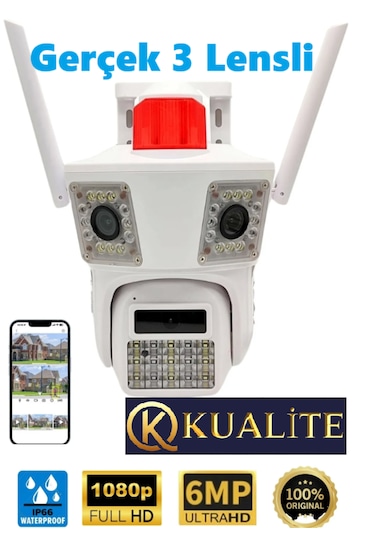 Yeni Kasa O-kam 3033, 9mp, Wifi, 3 Lensli Akıllı Kamera