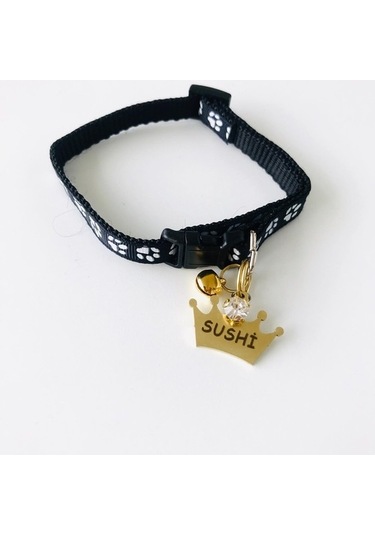 Metal Kedi Künyesi Bez Kedi Tasması