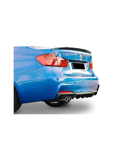 Bmw F30 3 Serisi M Technic Difüzör Parlak Siyah Plastik Sol Çift Arka-difizör-bodykit-ek-karlık