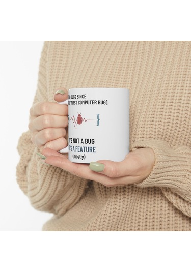 Programcılara Ve Bilgisayarcılara Özel Hediyelik Kupa Bardak Kod Mizahı Tasarım Hediyesi Beyaz